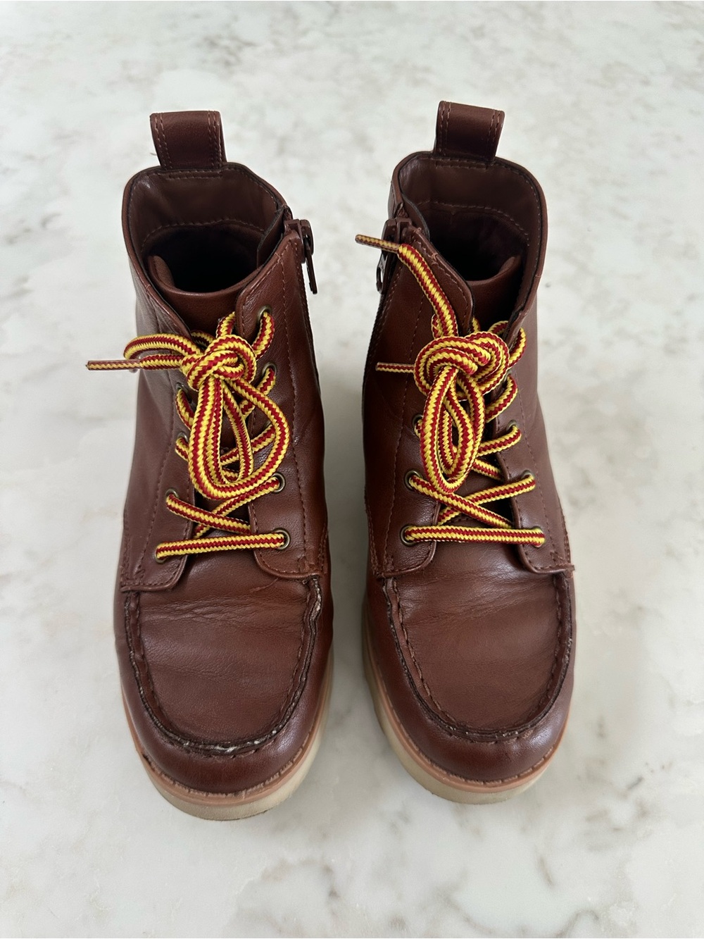 Boys Cat & Jack Brown Benoit Work Boots. Size 13